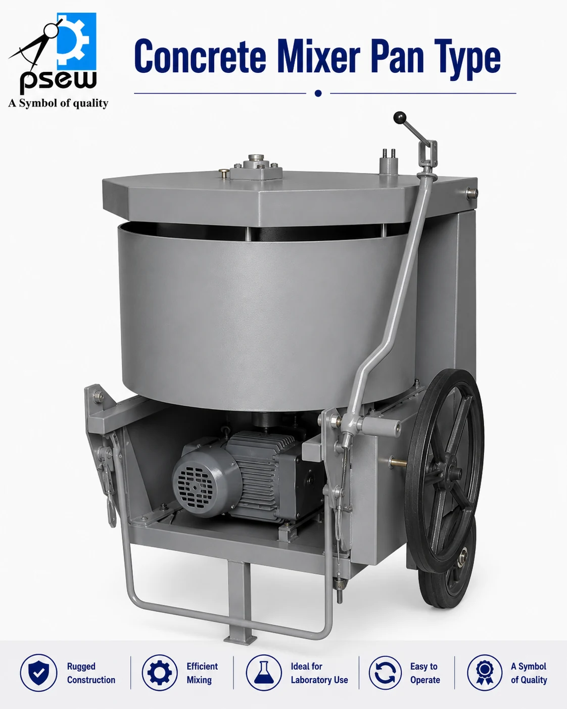 Concrete Mixer, Pan Type (40 litre capacity)